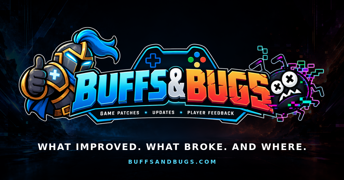 I built Buffs & Bugs, a site that tracks game patches across PC and consoles